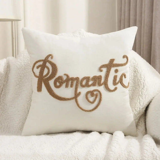 1PC Letter Embroidered Throw pillow covers Nordic Style Living Room Soft Throw Pillow Cover Home Decoration Ins Chic